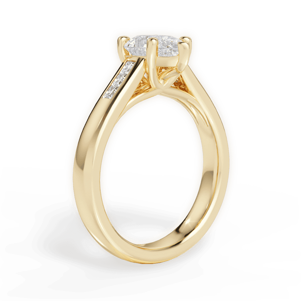 14kt Yellow Gold/18kt Yellow Gold/pear/front