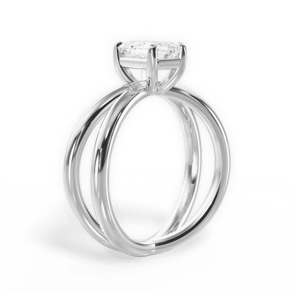 14kt White Gold/18kt White Gold/Platinum/emerald/front