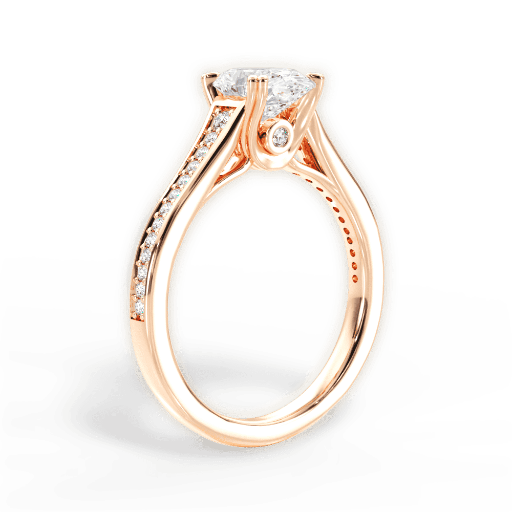 14kt Rose Gold/18kt Rose Gold/oval/front