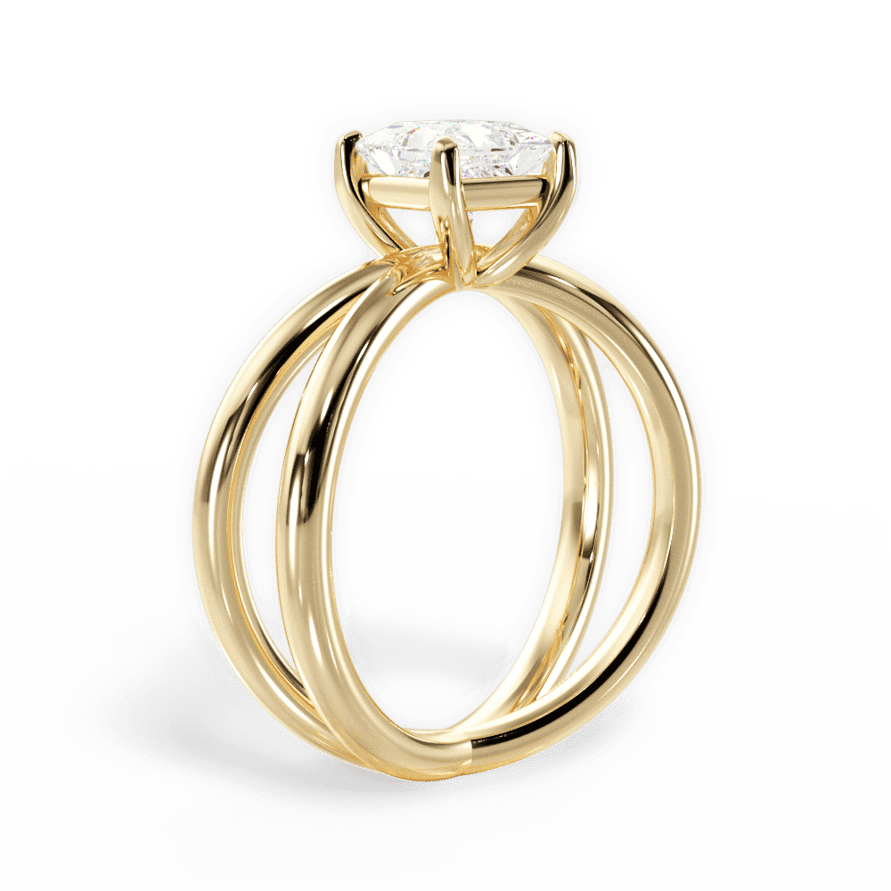 14kt Yellow Gold/18kt Yellow Gold/princess/front