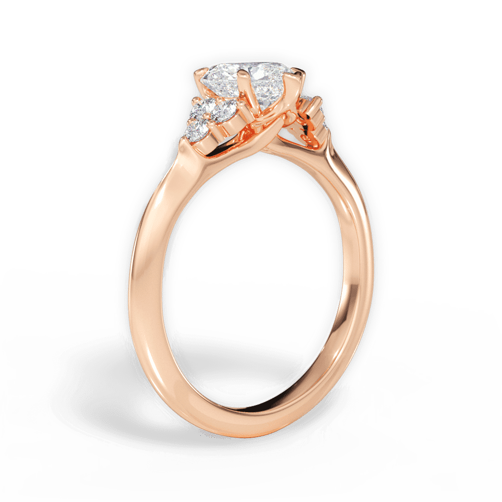 14kt Rose Gold/18kt Rose Gold/heart/front