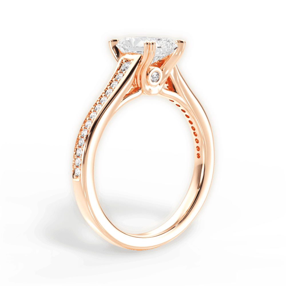 14kt Rose Gold/18kt Rose Gold/radiant/front