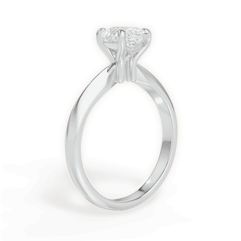 14kt White Gold/18kt White Gold/Platinum/pear/front