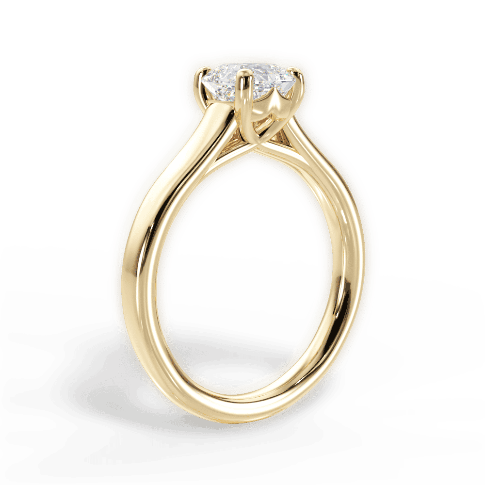 14kt Yellow Gold/18kt Yellow Gold/asscher/front