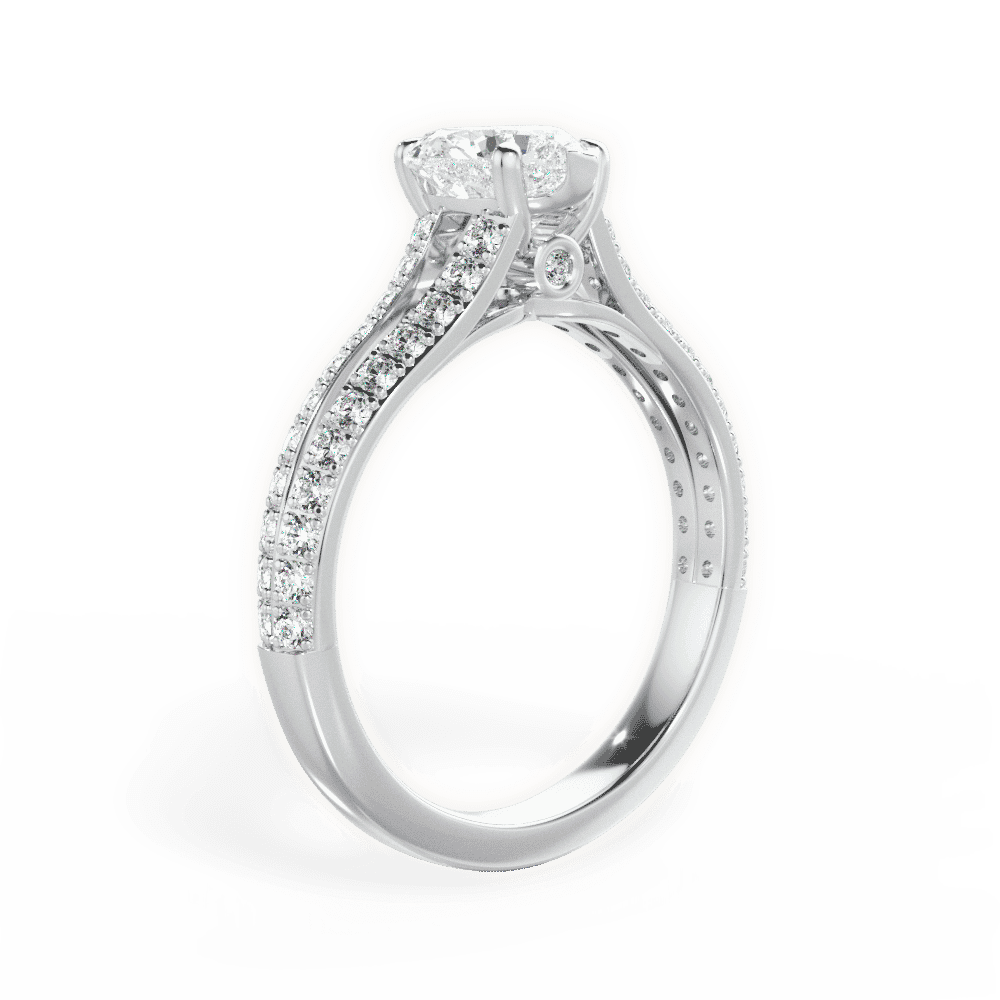 14kt White Gold/18kt White Gold/Platinum/heart/front