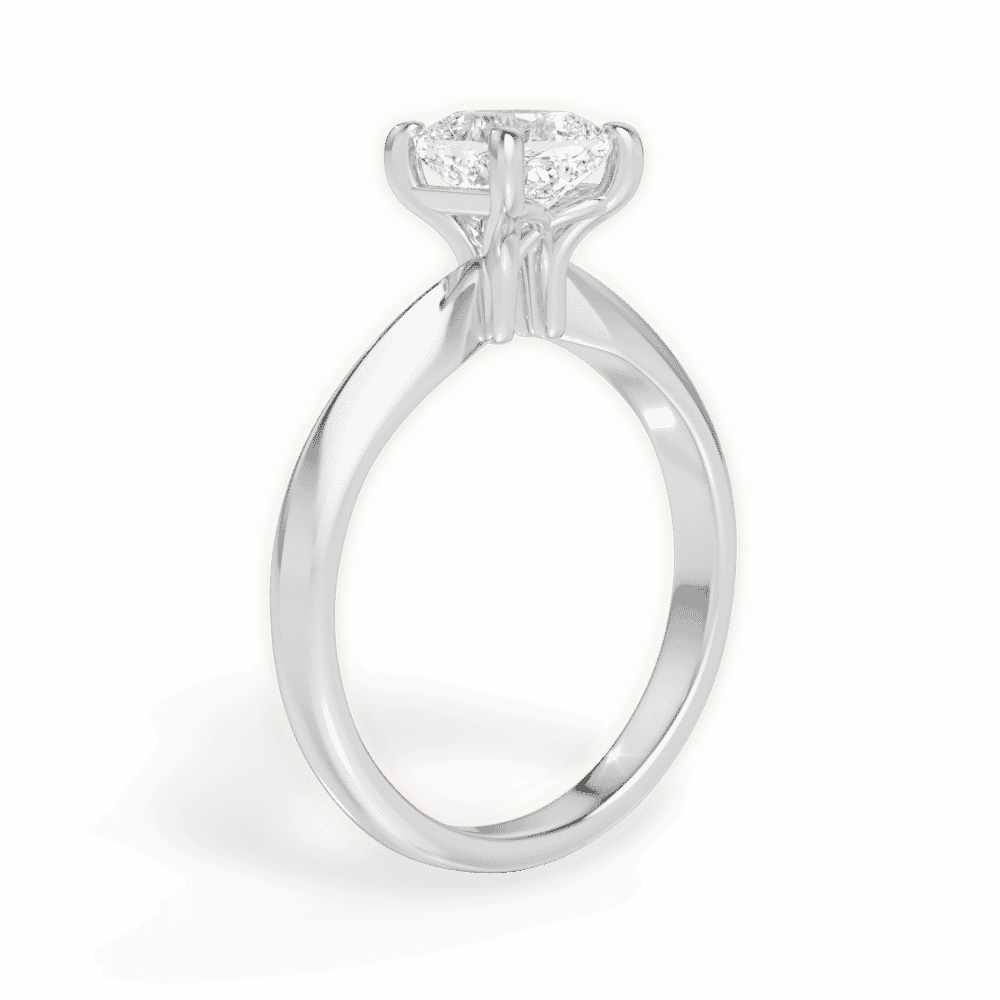 14kt White Gold/18kt White Gold/Platinum/cushion/front