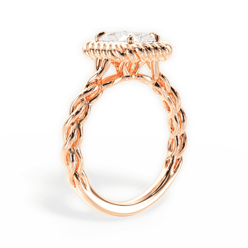14kt Rose Gold/18kt Rose Gold/radiant/front