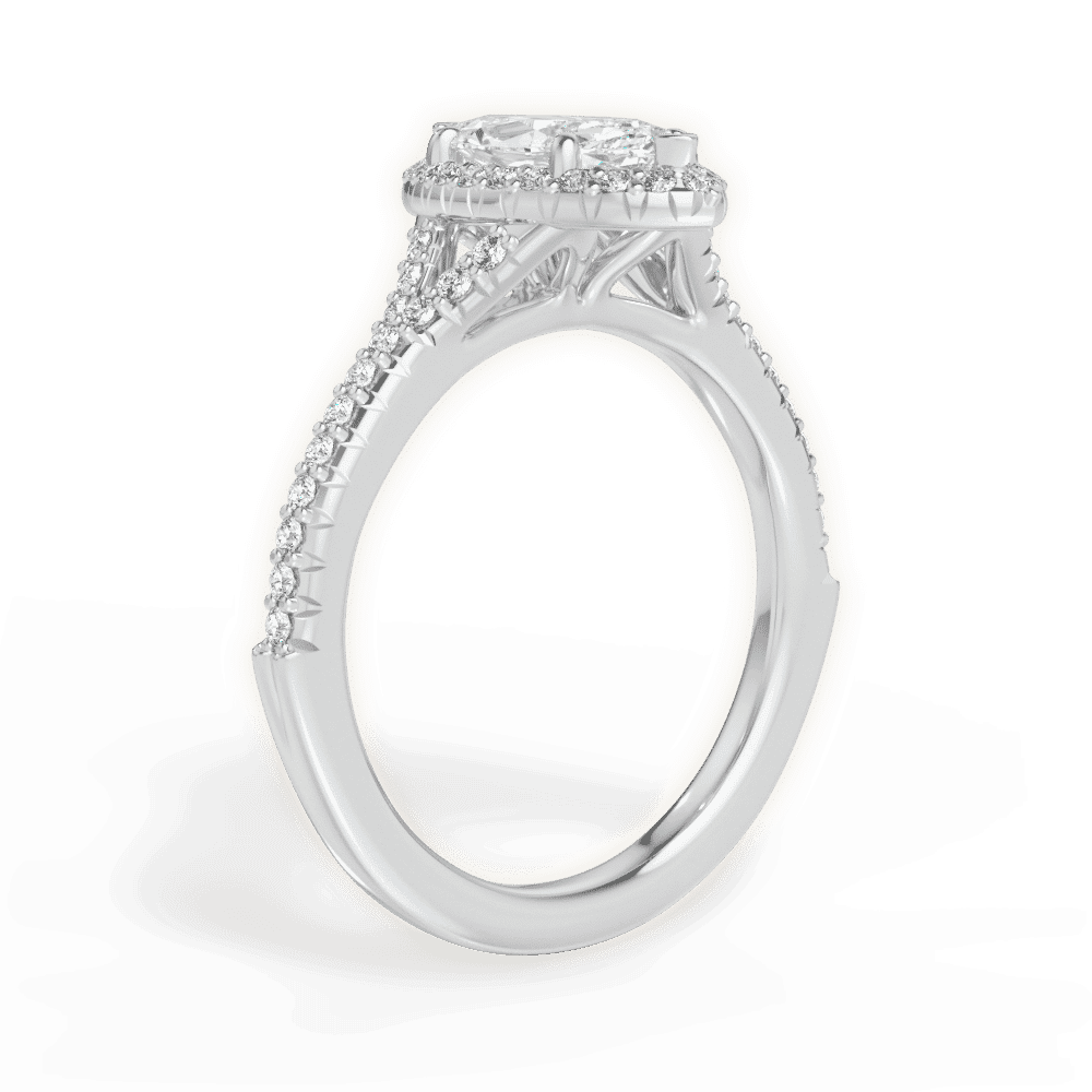 14kt White Gold/18kt White Gold/Platinum/marquise/front