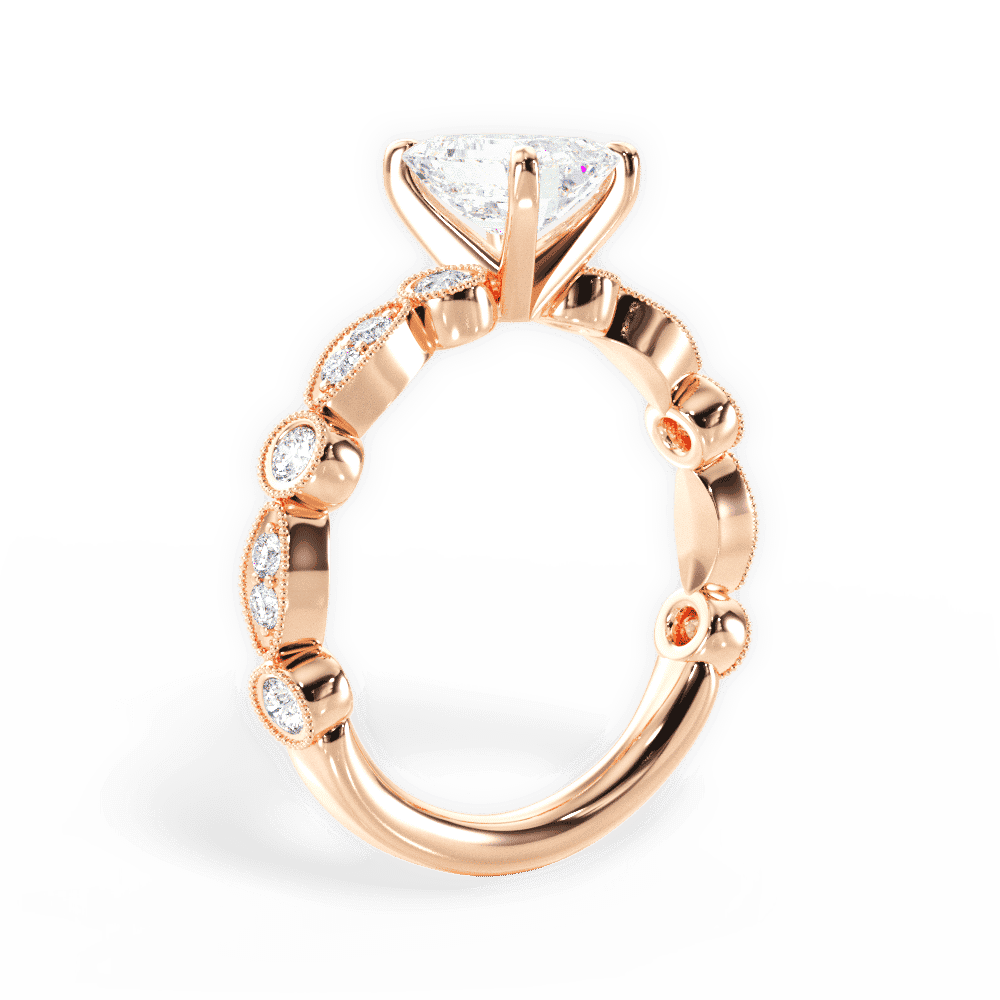 14kt Rose Gold/18kt Rose Gold/emerald/front