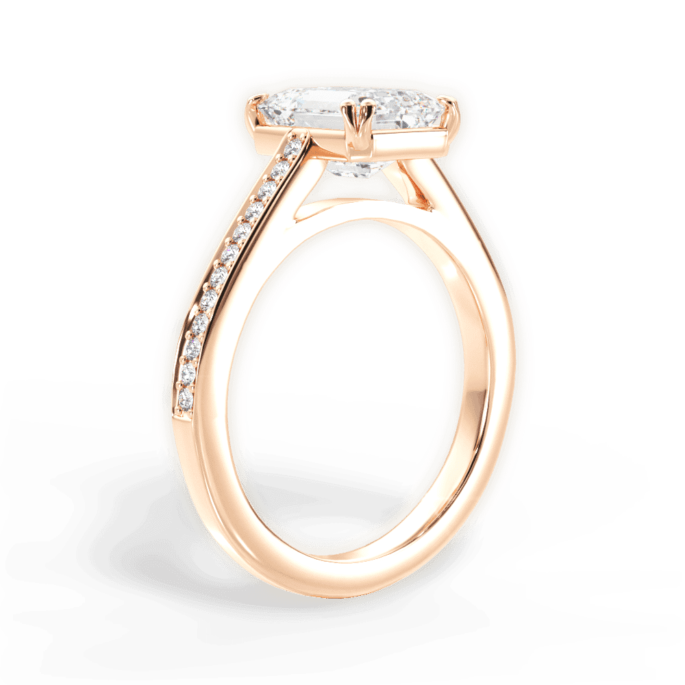 14kt Rose Gold/18kt Rose Gold/emerald/front