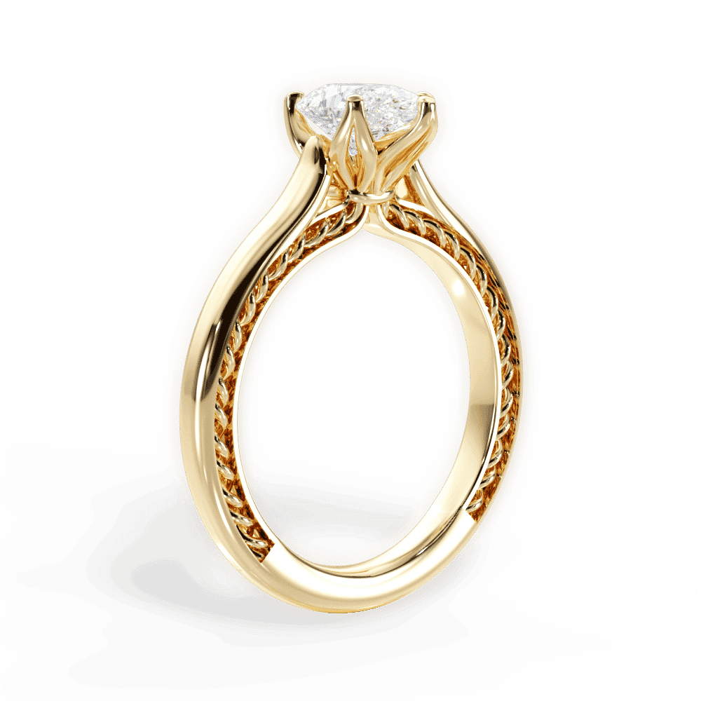 14kt Yellow Gold/18kt Yellow Gold/pear/front
