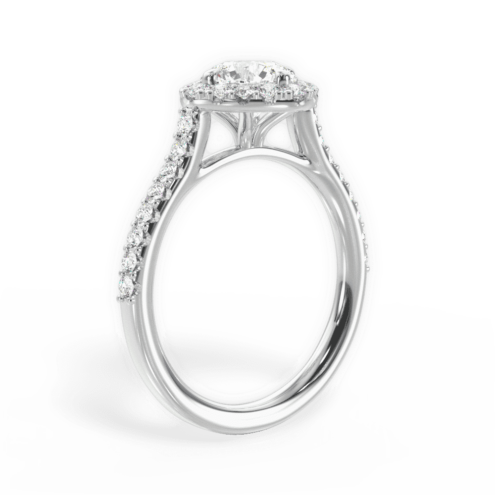 14kt White Gold/18kt White Gold/Platinum/round/front