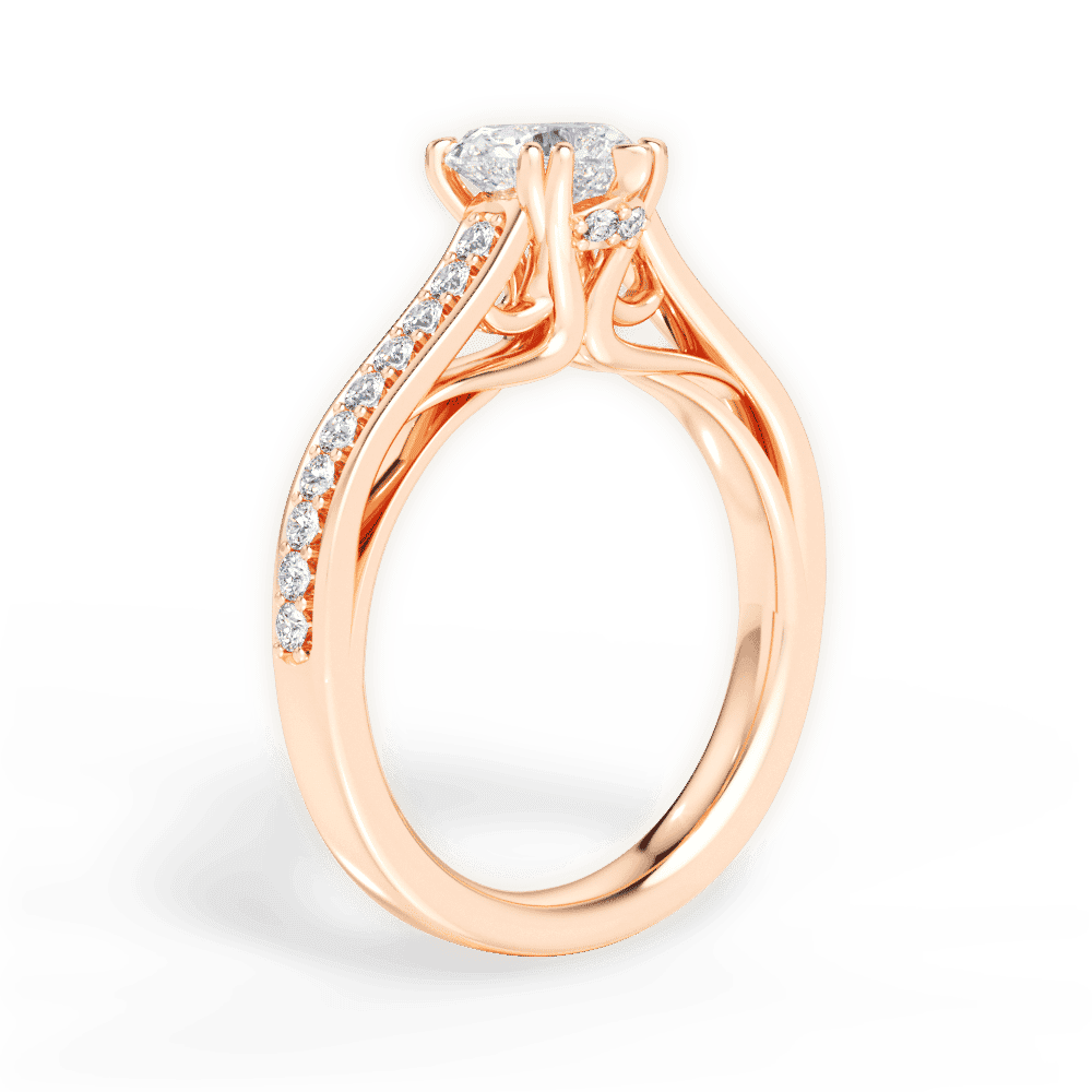14kt Rose Gold/18kt Rose Gold/heart/front