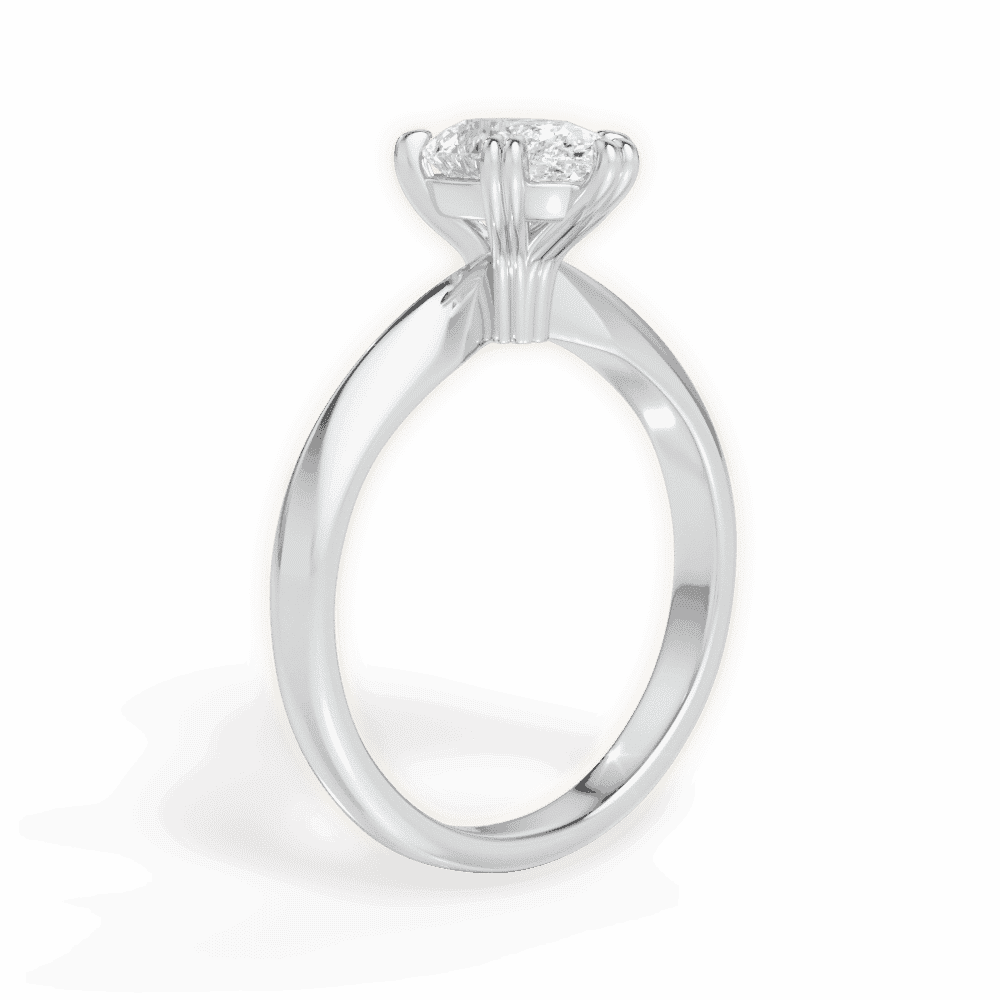 14kt White Gold/18kt White Gold/Platinum/pear/front
