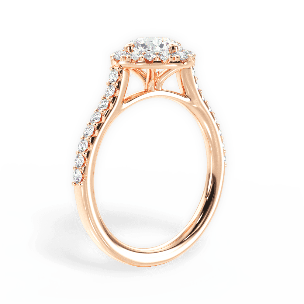 14kt Rose Gold/18kt Rose Gold/round/front