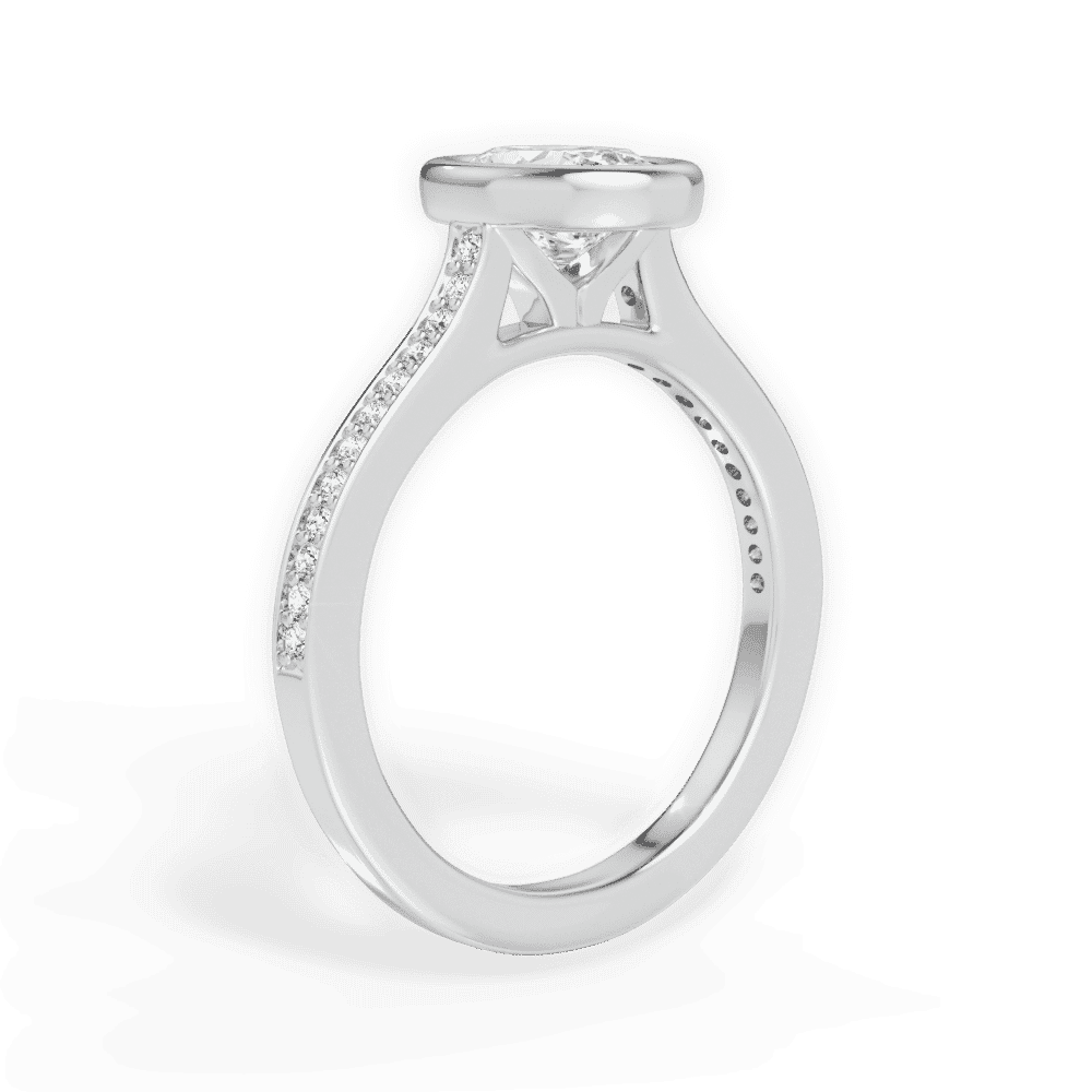 14kt White Gold/18kt White Gold/Platinum/oval/front