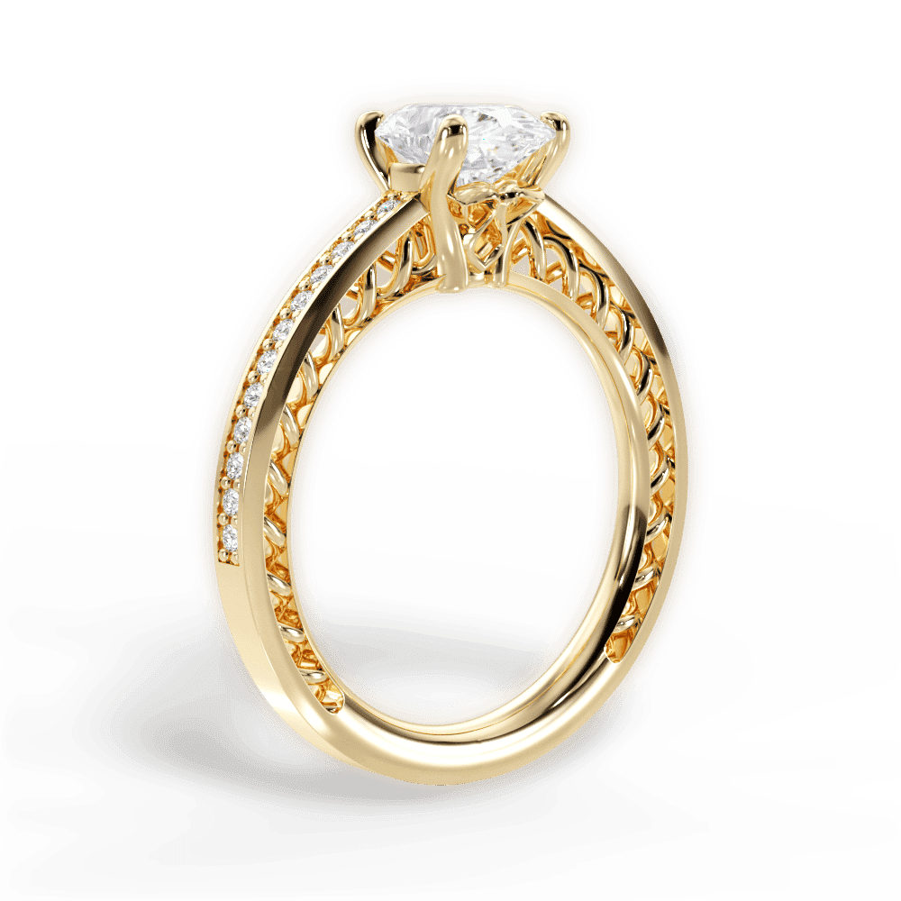 14kt Yellow Gold/18kt Yellow Gold/oval/front
