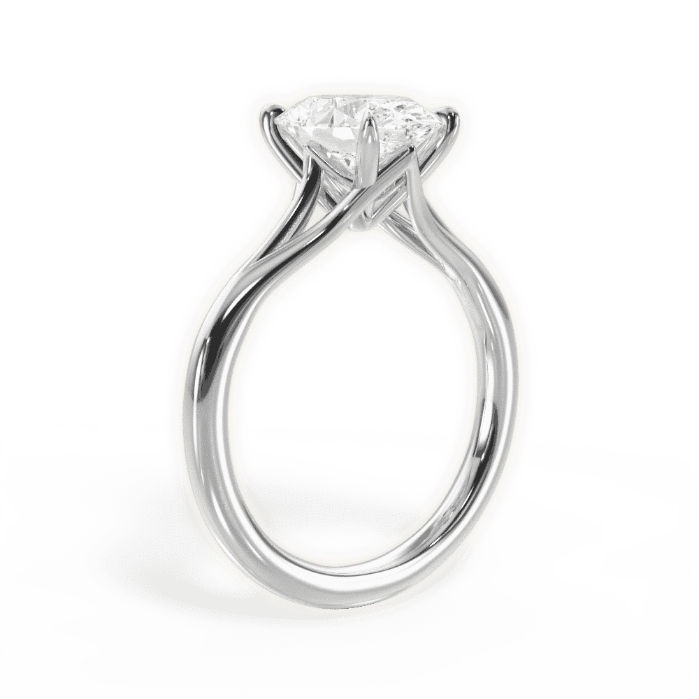 14kt White Gold/18kt White Gold/Platinum/oval/front