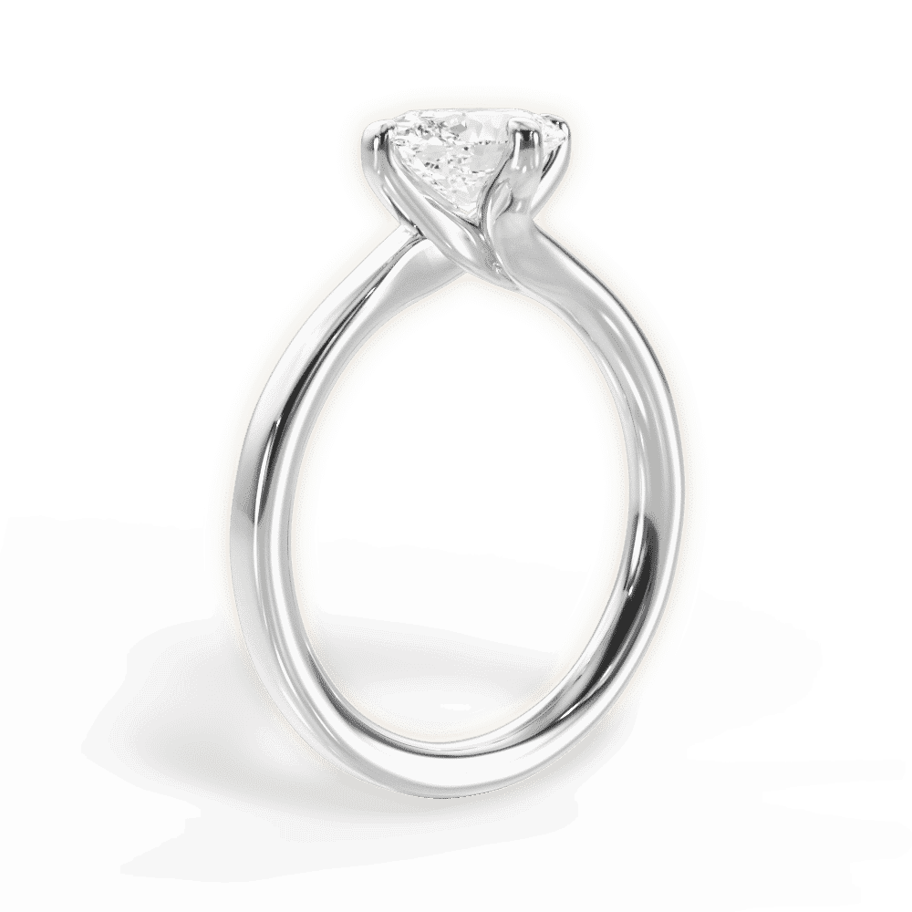 14kt White Gold/18kt White Gold/Platinum/oval/front