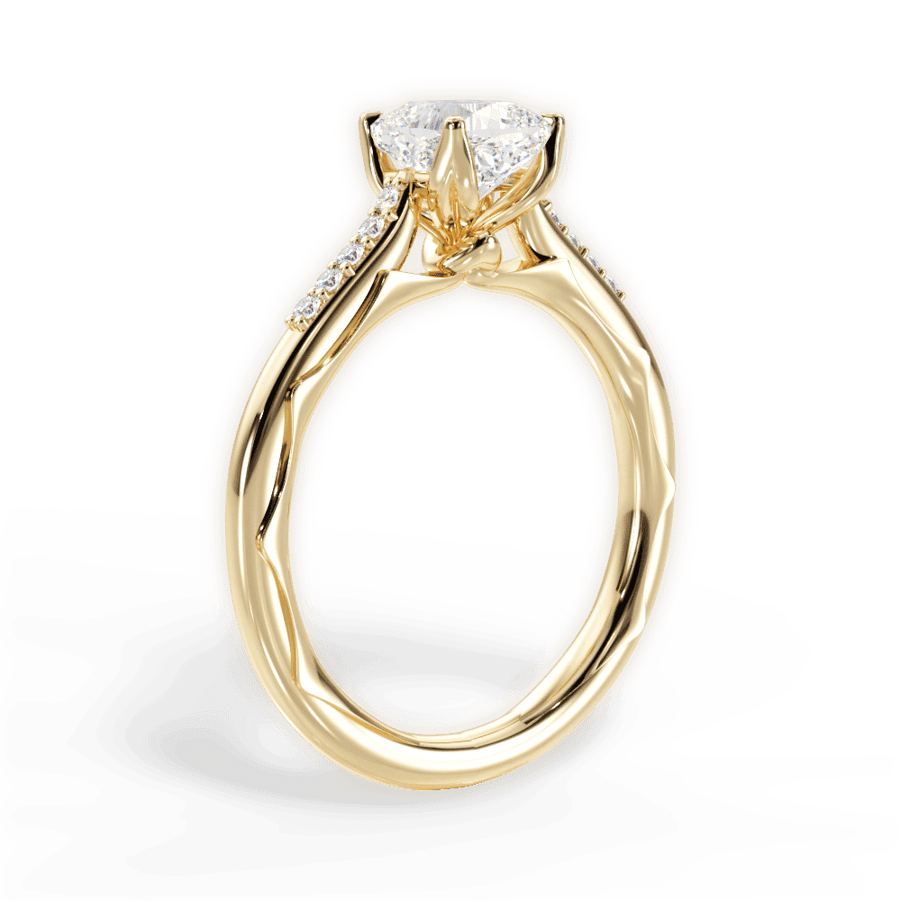 14kt Yellow Gold/18kt Yellow Gold/cushion/front