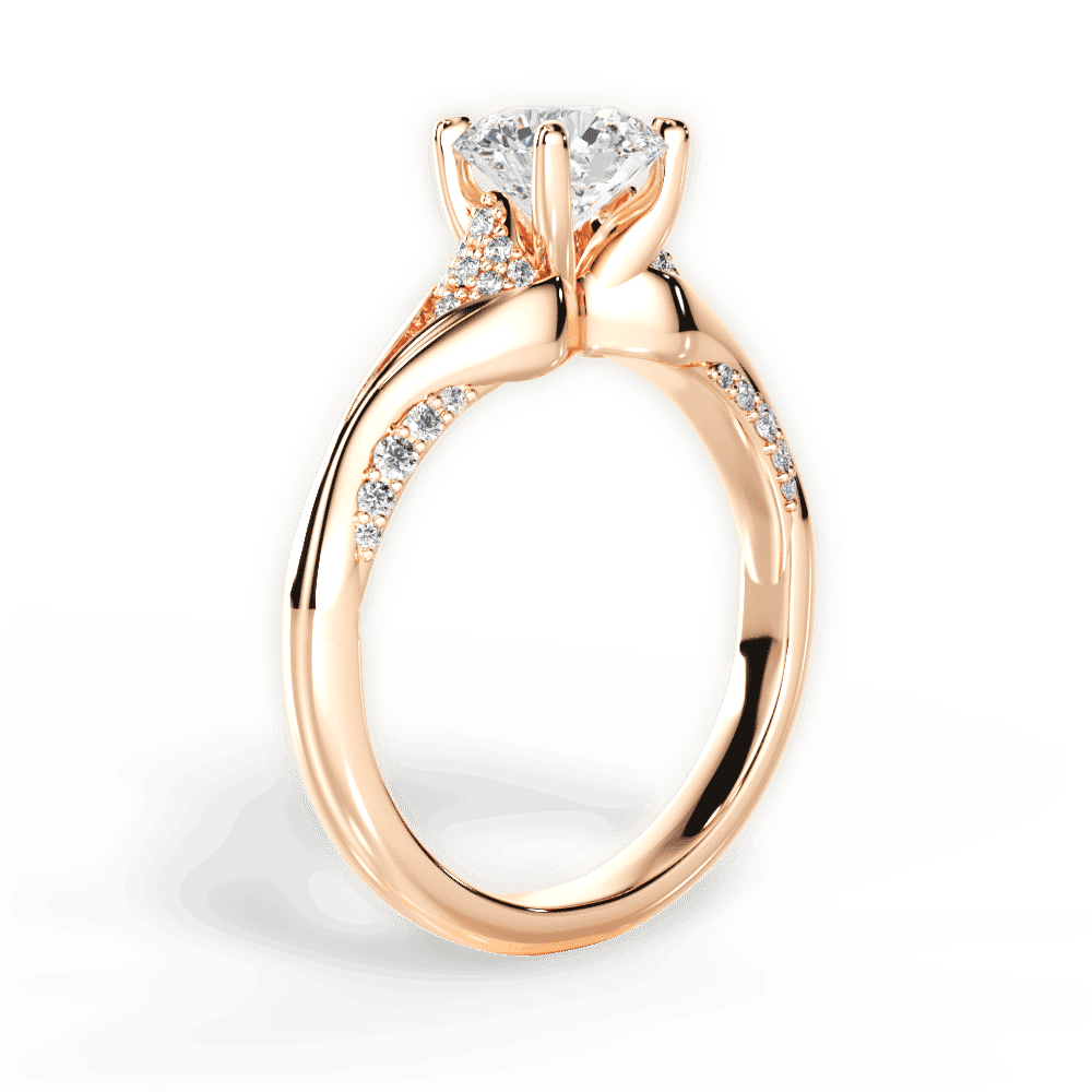 14kt Rose Gold/18kt Rose Gold/round/front