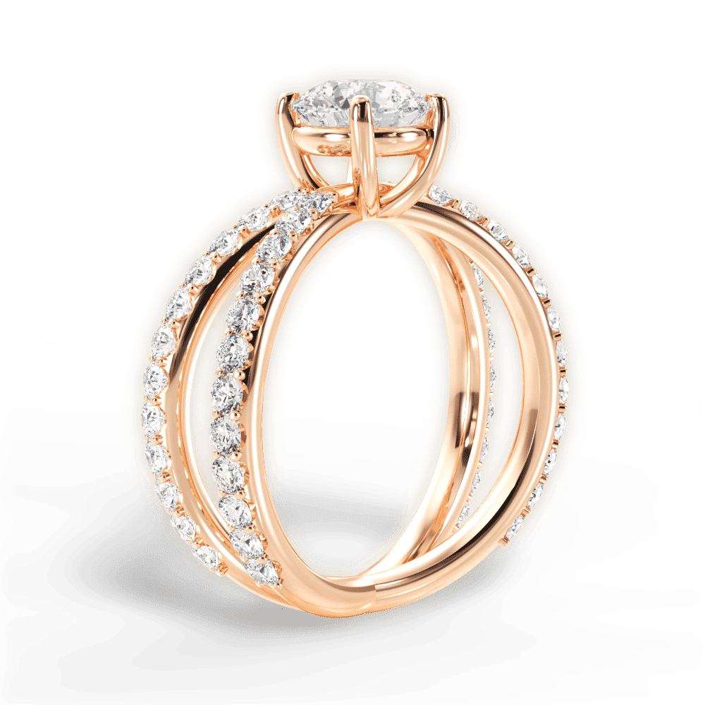 14kt Rose Gold/18kt Rose Gold/round/front