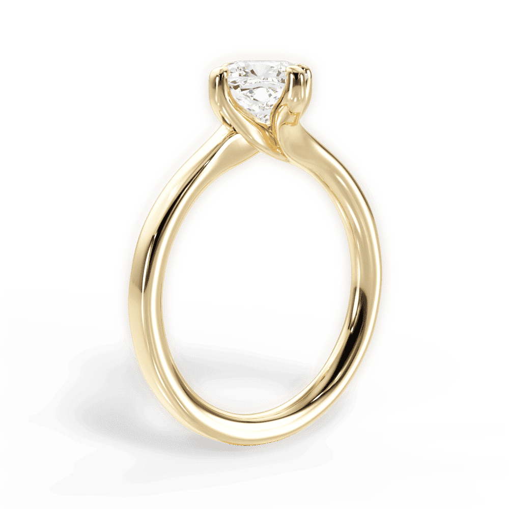 14kt Yellow Gold/18kt Yellow Gold/cushion/front