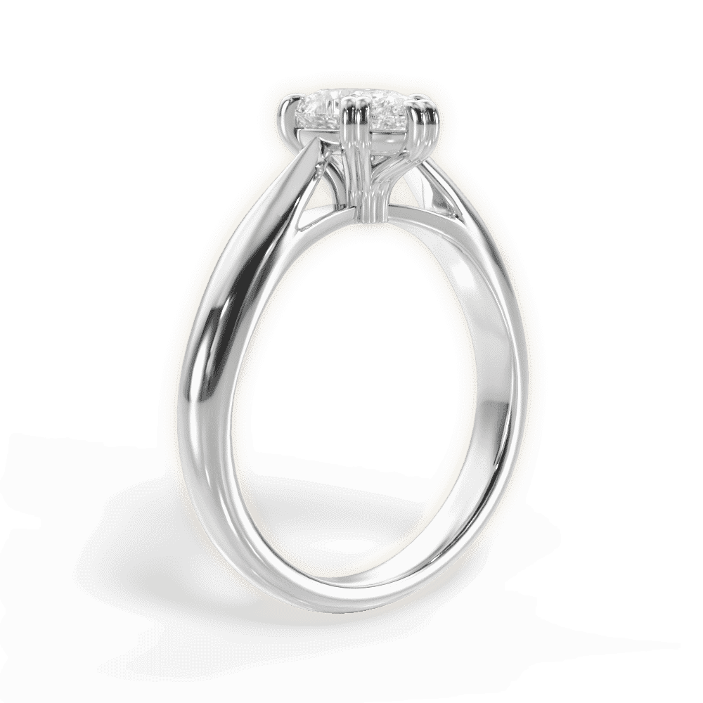 14kt White Gold/18kt White Gold/Platinum/pear/front