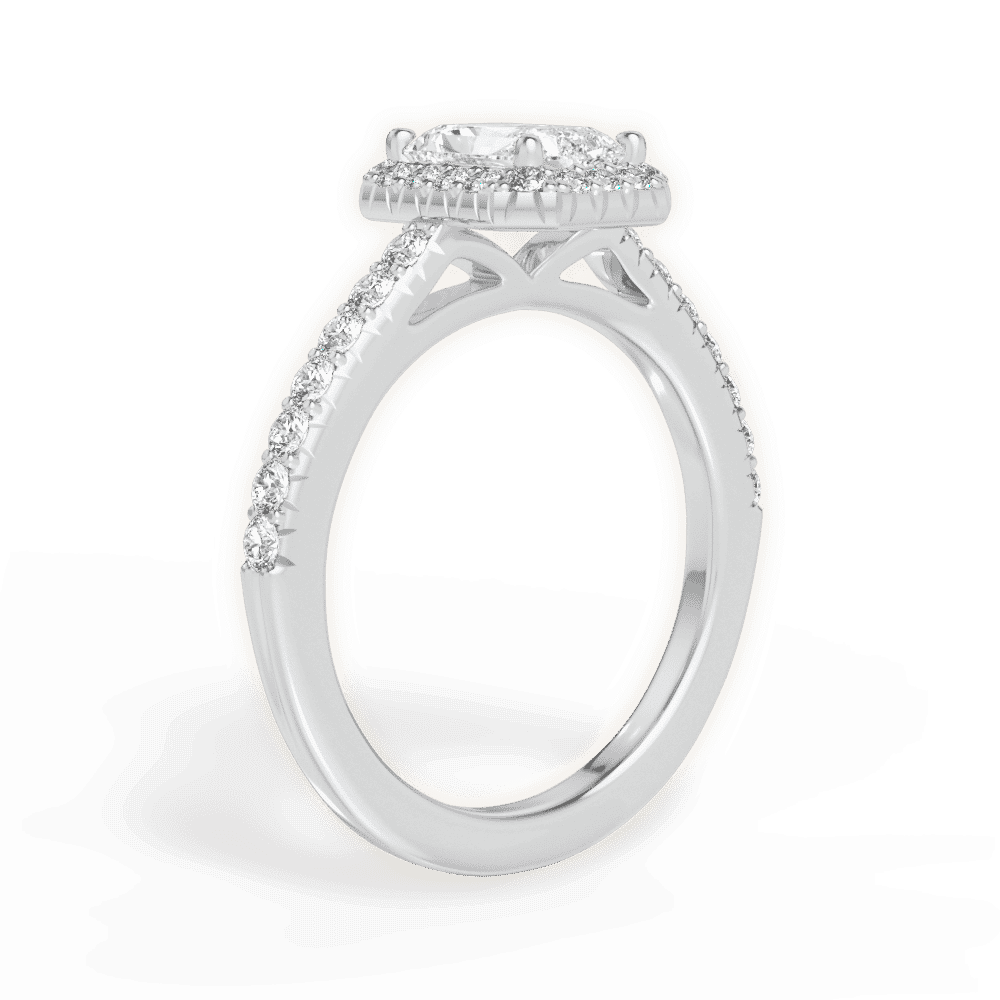 14kt White Gold/18kt White Gold/Platinum/radiant/front