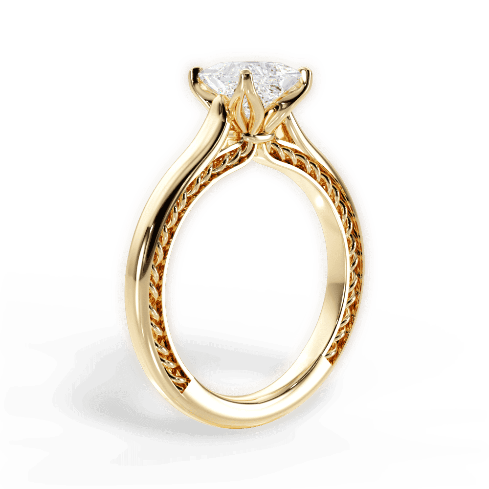 14kt Yellow Gold/18kt Yellow Gold/princess/front
