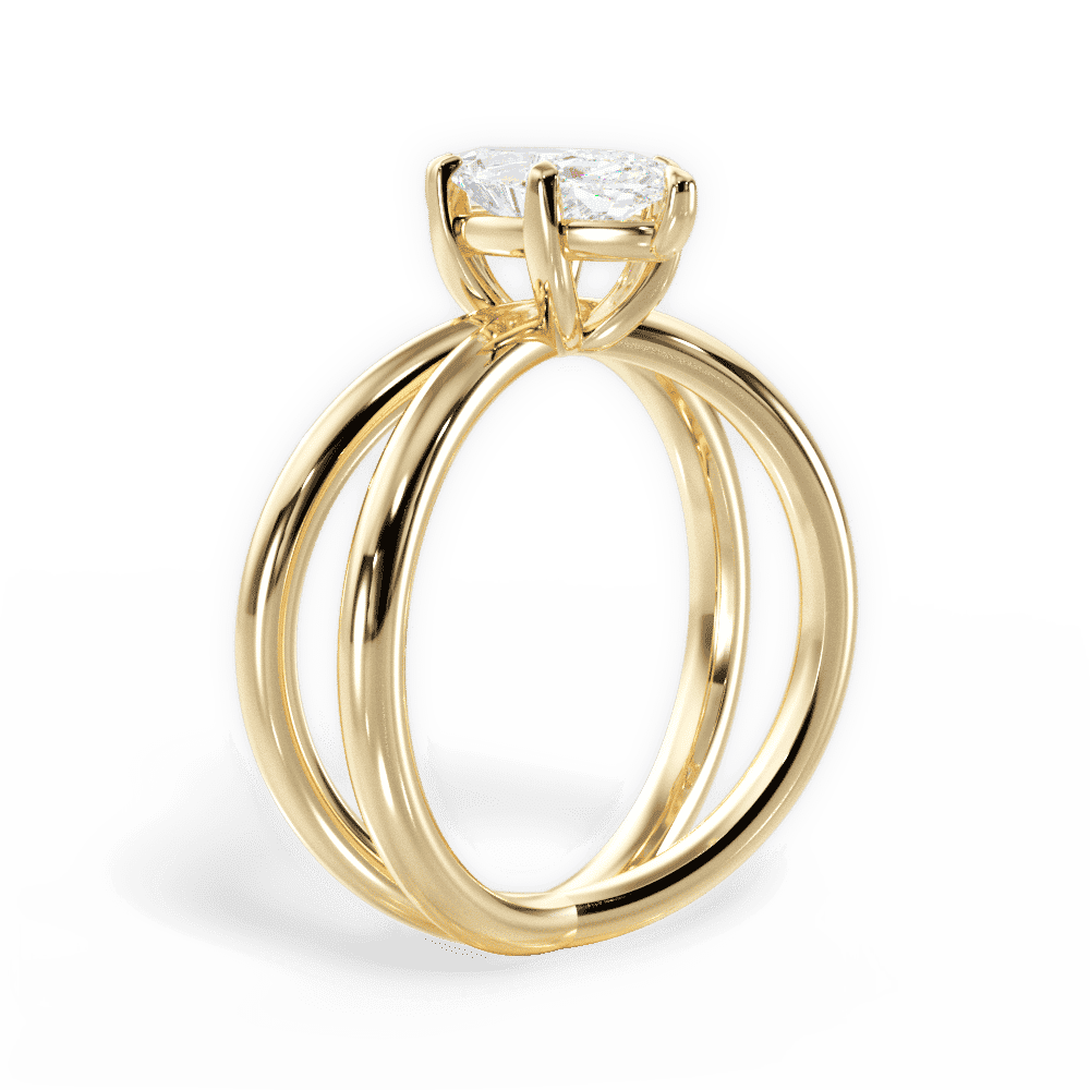 14kt Yellow Gold/18kt Yellow Gold/marquise/front