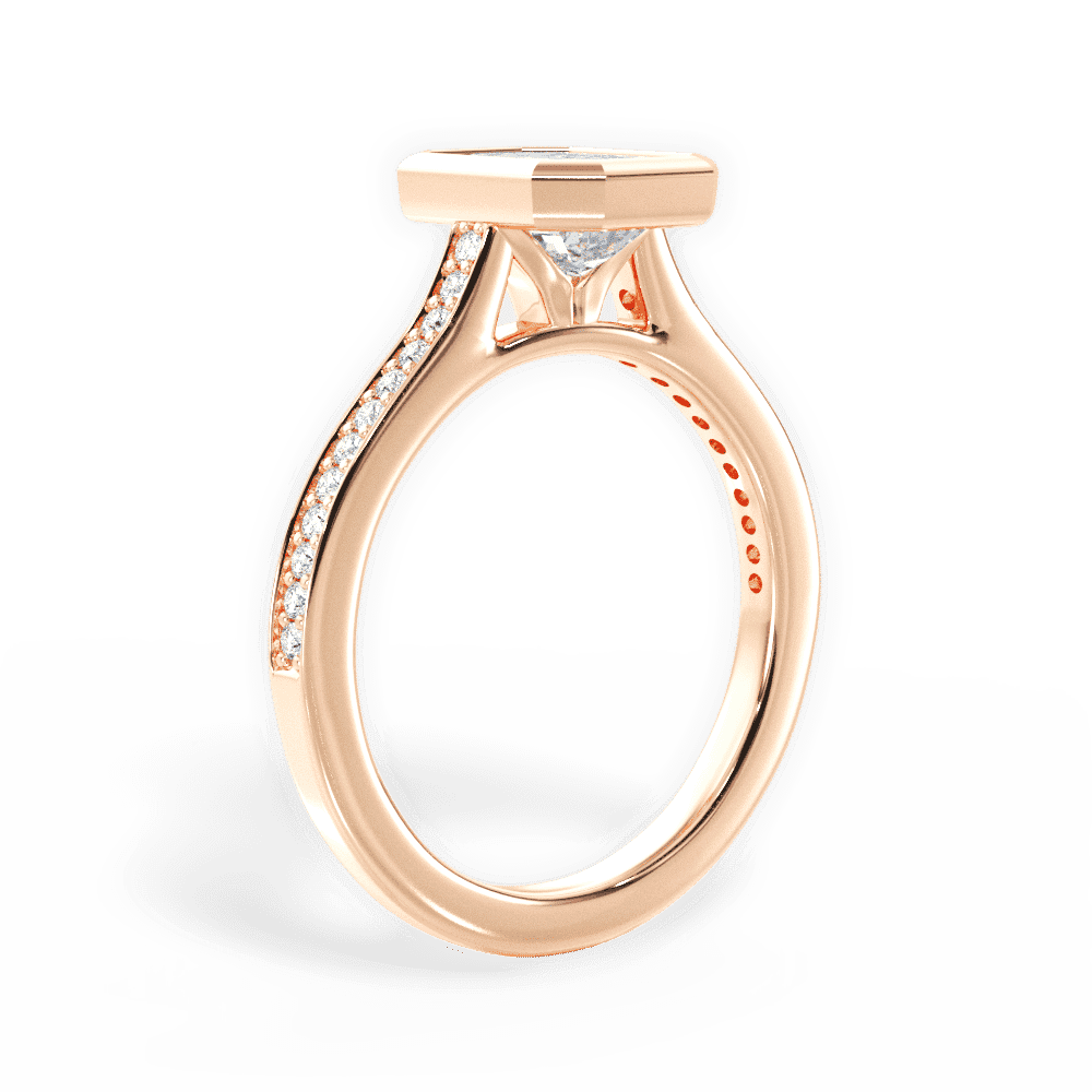 14kt Rose Gold/18kt Rose Gold/emerald/front