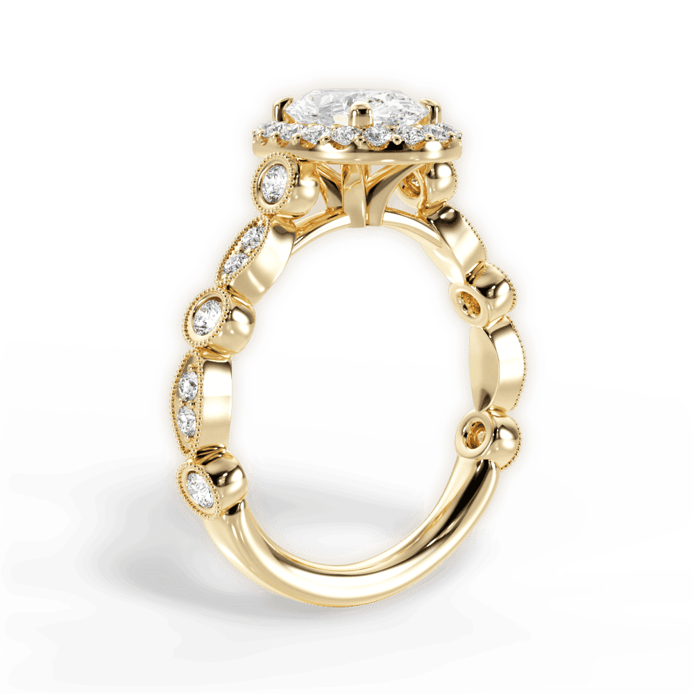 14kt Yellow Gold/18kt Yellow Gold/oval/front
