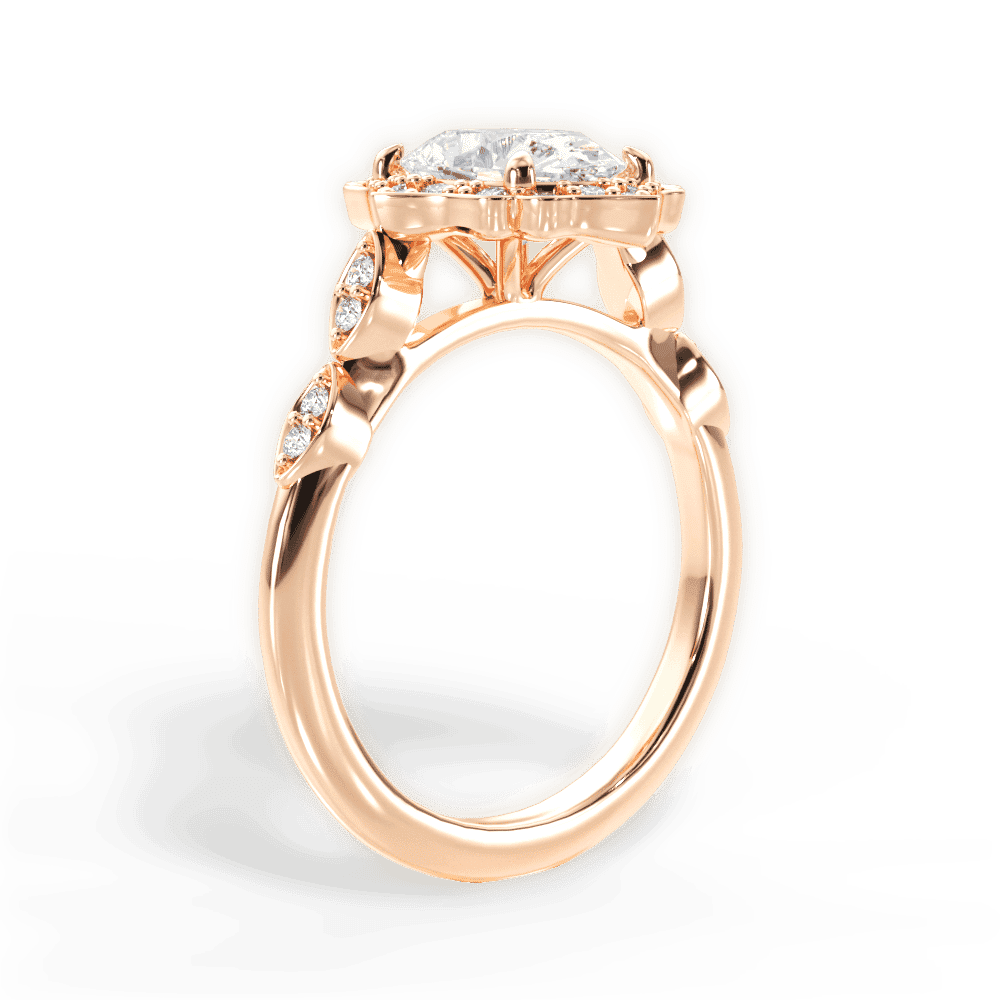 14kt Rose Gold/18kt Rose Gold/oval/front