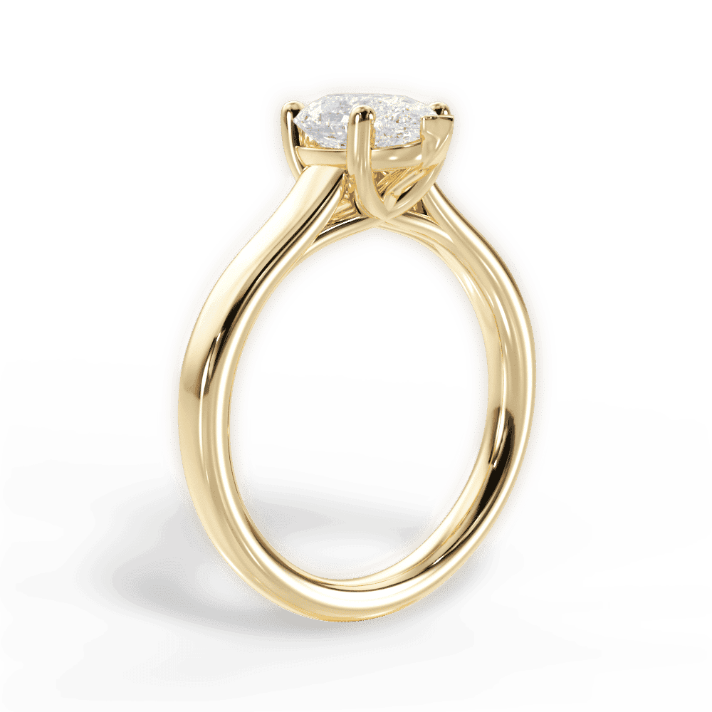 14kt Yellow Gold/18kt Yellow Gold/pear/front