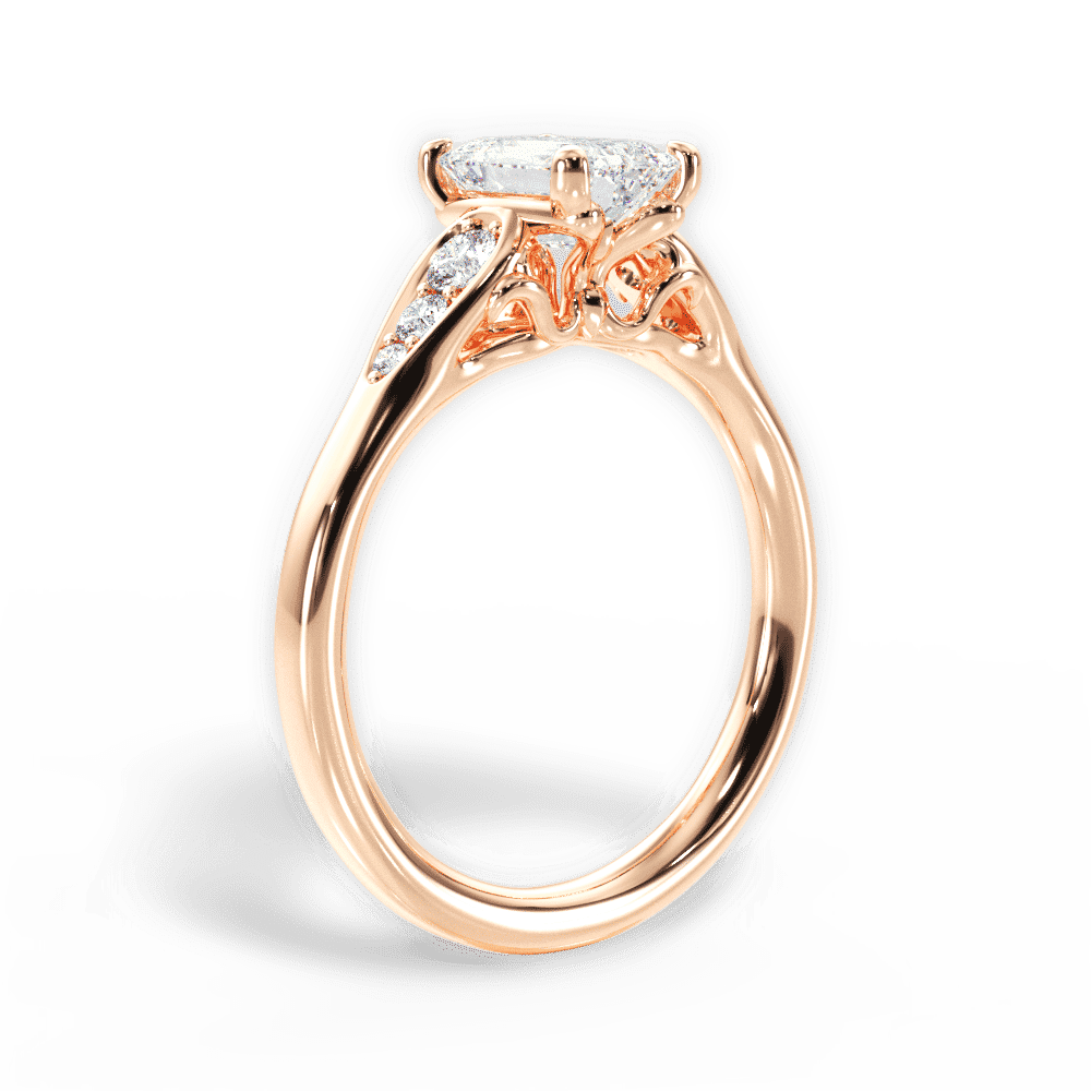 14kt Rose Gold/18kt Rose Gold/emerald/front