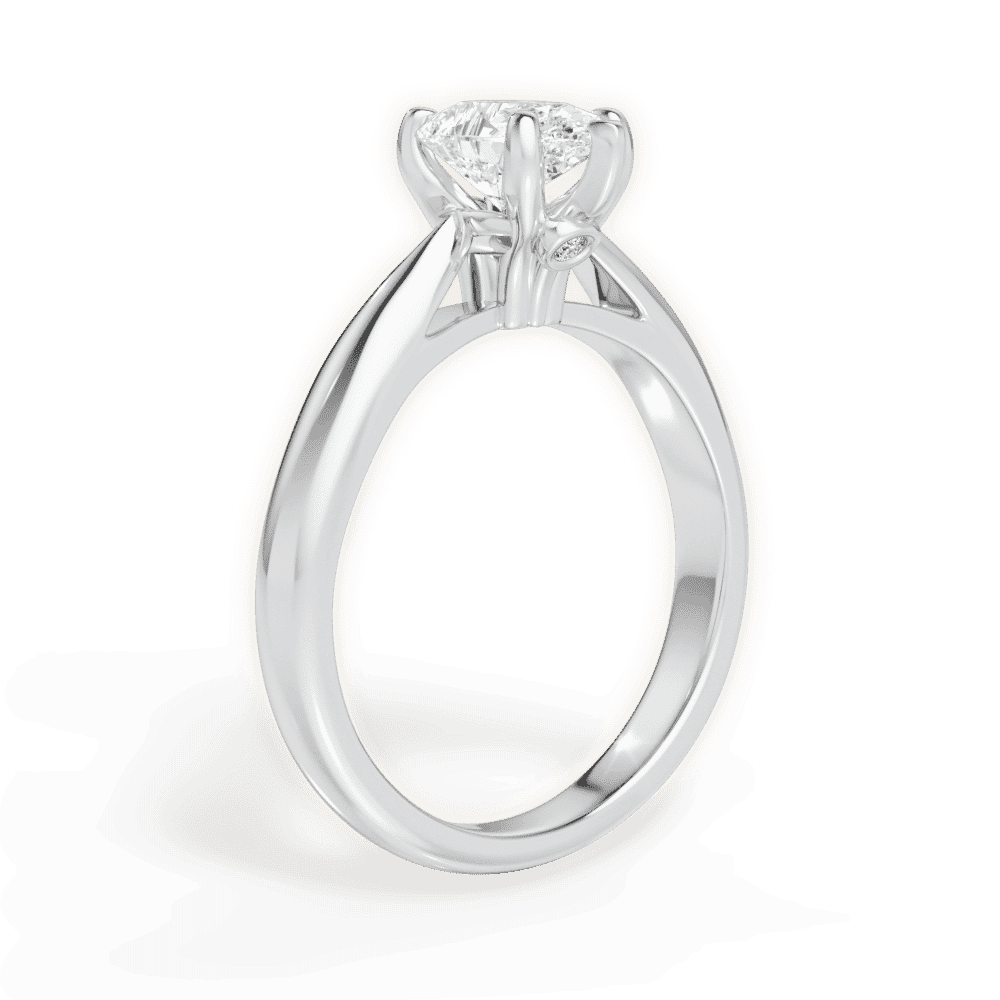 14kt White Gold/18kt White Gold/Platinum/pear/front