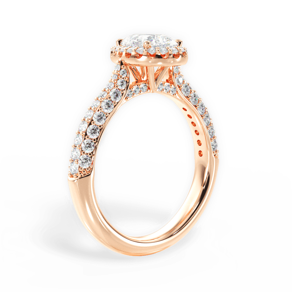 14kt Rose Gold/18kt Rose Gold/pear/front