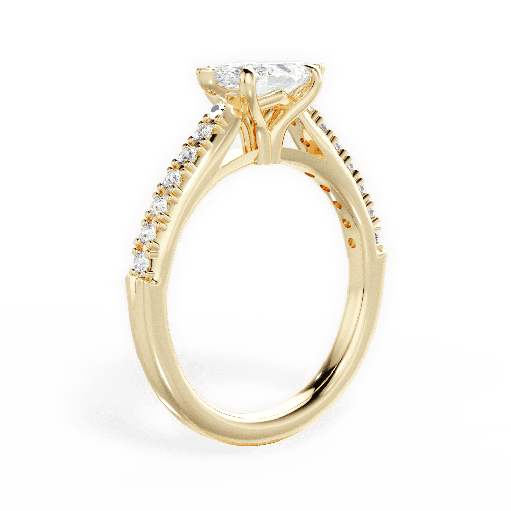 14kt Yellow Gold/18kt Yellow Gold/marquise/front