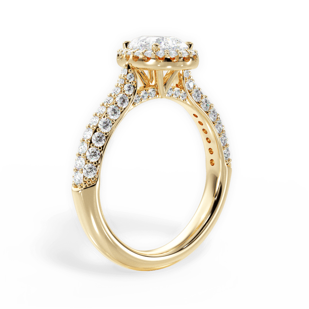 14kt Yellow Gold/18kt Yellow Gold/pear/front
