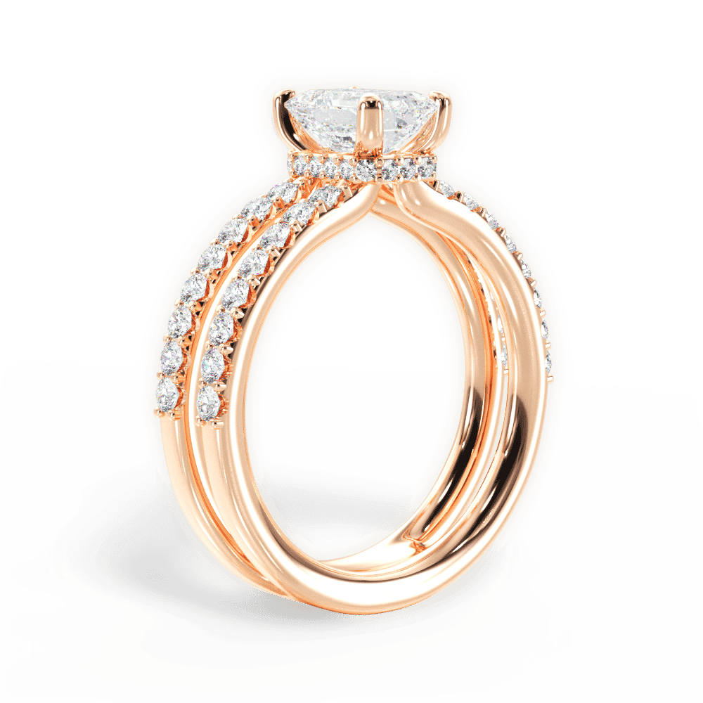 14kt Rose Gold/18kt Rose Gold/emerald/front