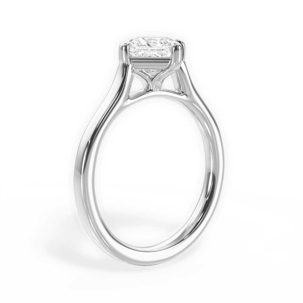 14kt White Gold/18kt White Gold/Platinum/princess/front