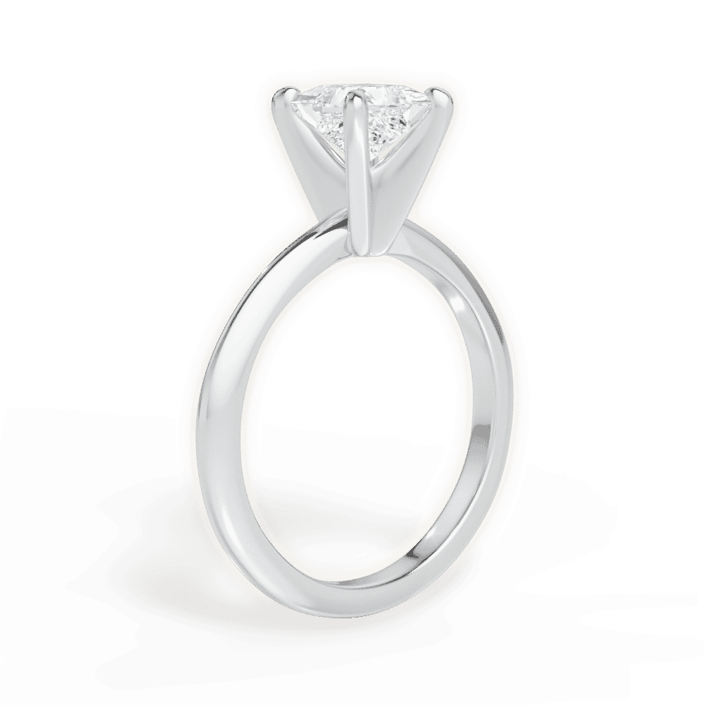 14kt White Gold/18kt White Gold/Platinum/princess/front