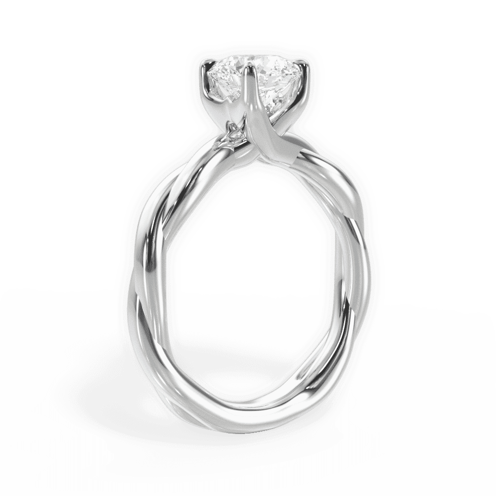 14kt White Gold/18kt White Gold/Platinum/round/front