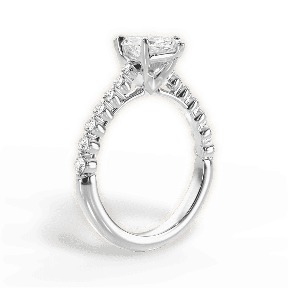 14kt White Gold/18kt White Gold/Platinum/marquise/front