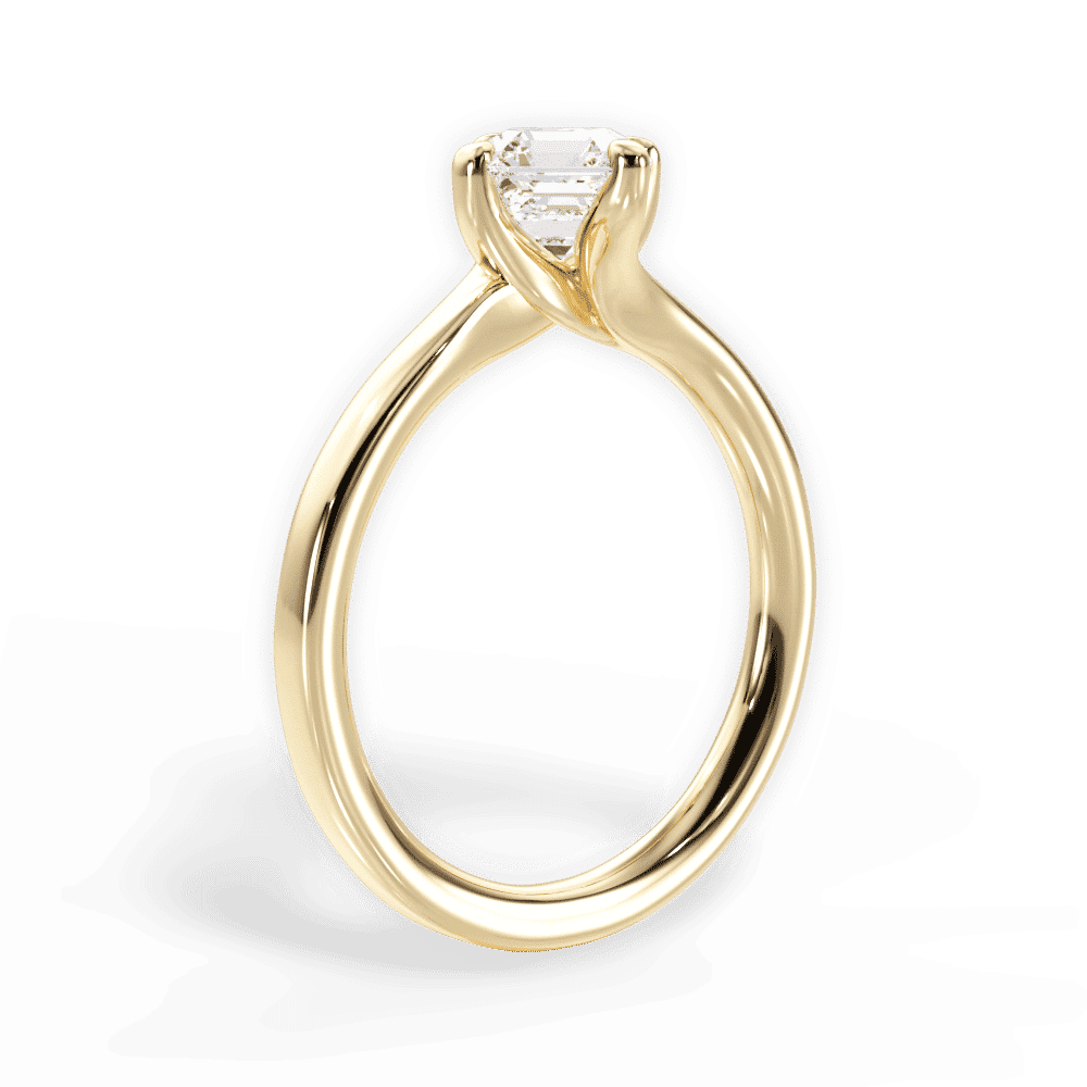14kt Yellow Gold/18kt Yellow Gold/asscher/front