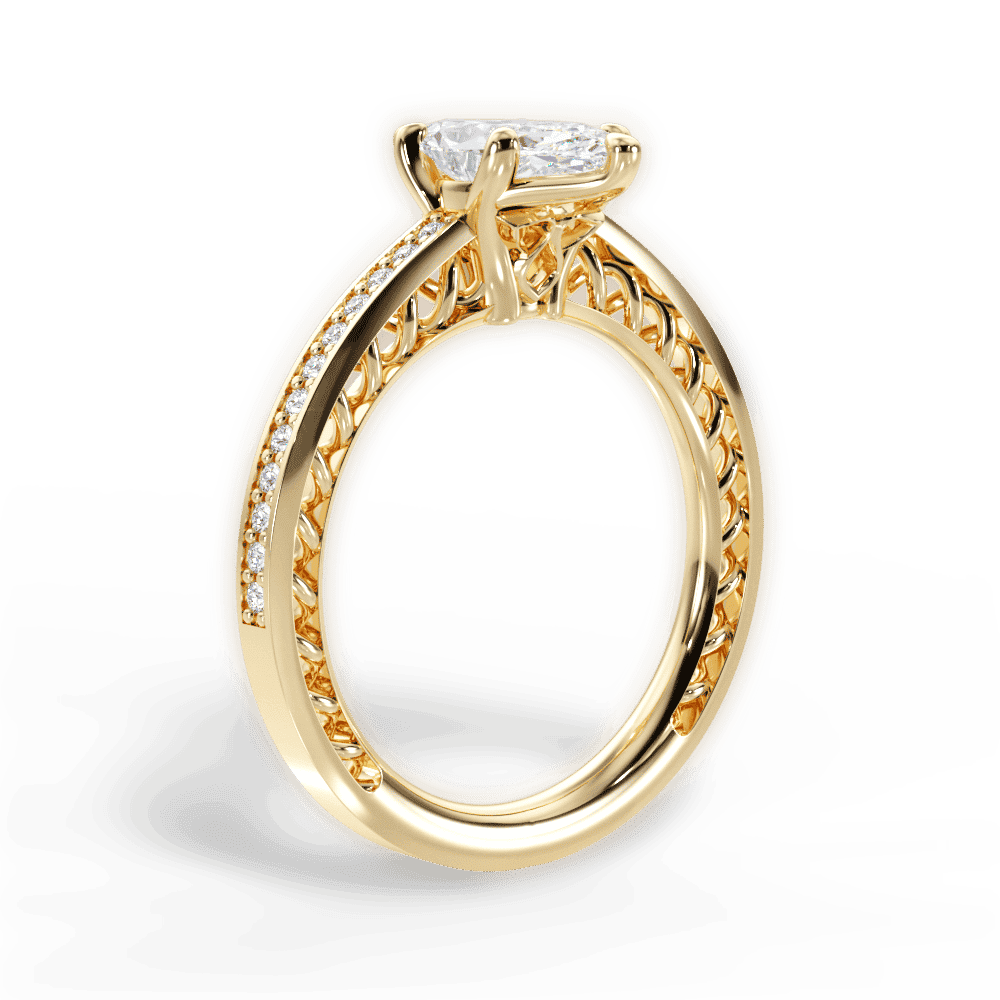 14kt Yellow Gold/18kt Yellow Gold/marquise/front