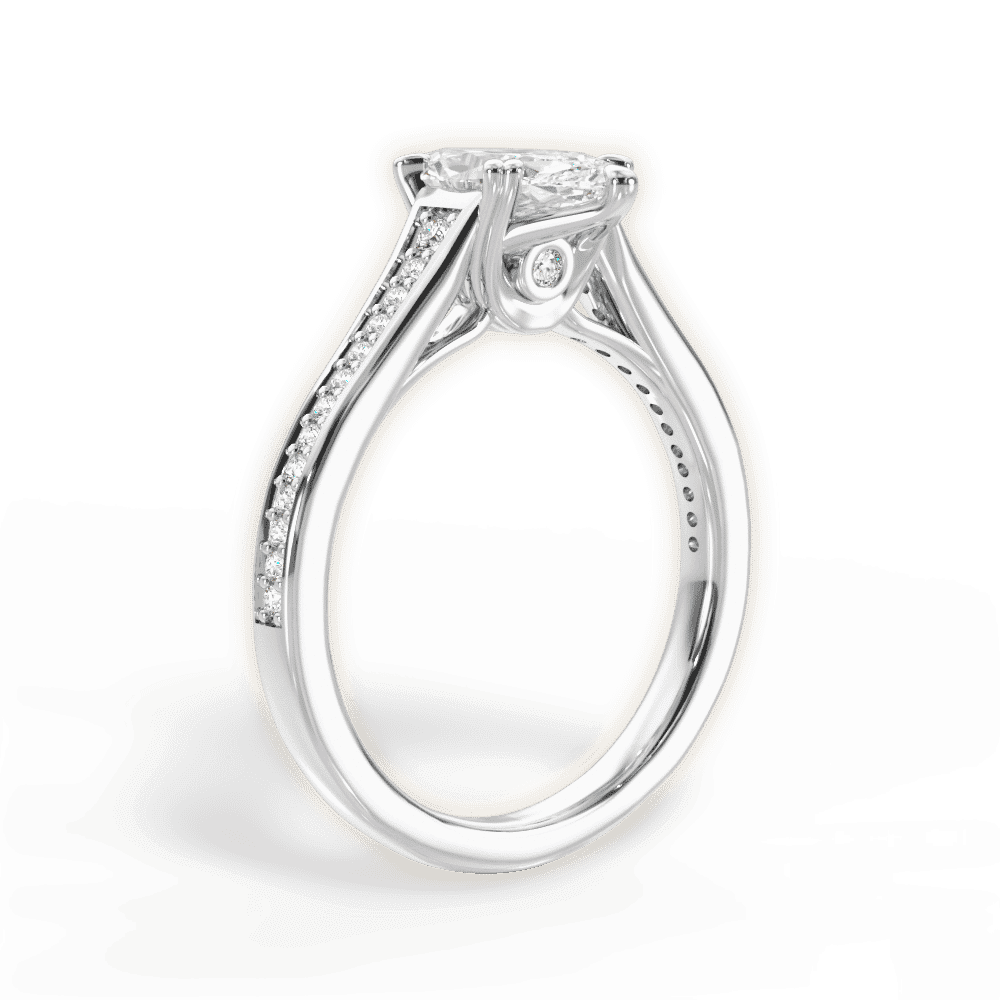14kt White Gold/18kt White Gold/Platinum/marquise/front