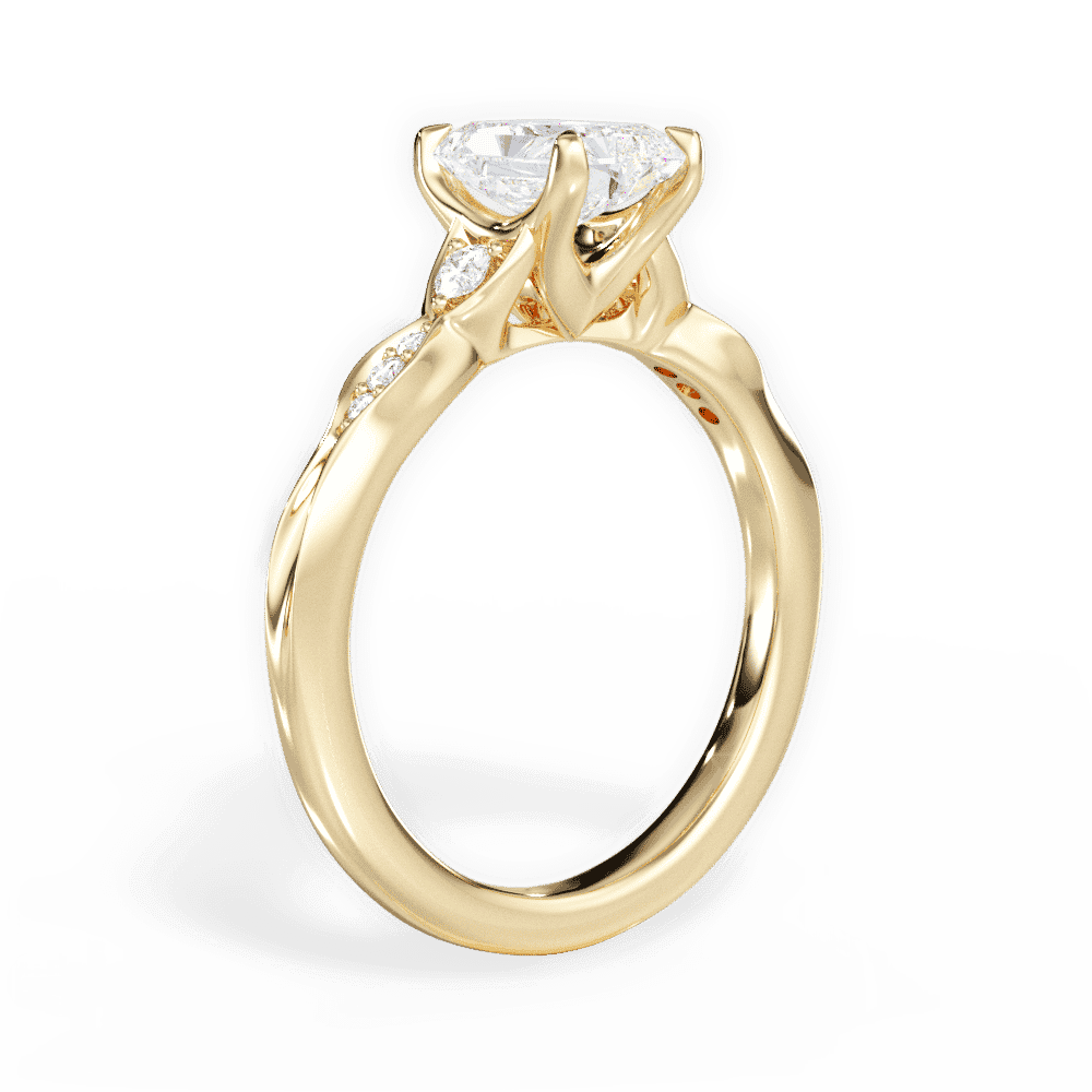 14kt Yellow Gold/18kt Yellow Gold/radiant/front