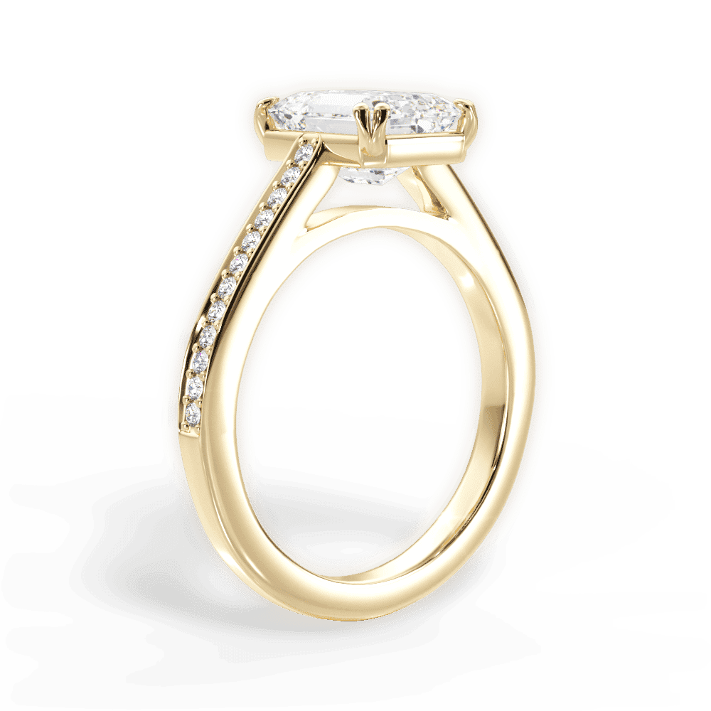 14kt Yellow Gold/18kt Yellow Gold/emerald/front